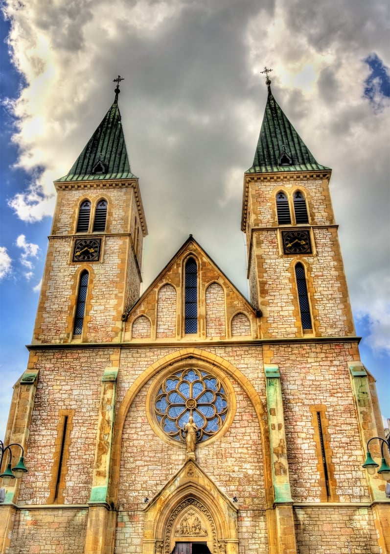 The Sacred Heart Cathedral in Sarajevo 